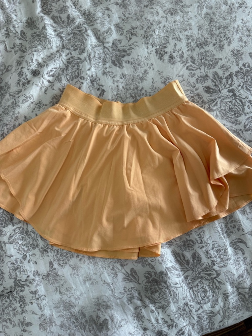 lululemon athletica Peach-Orange Flared Mini Skirt